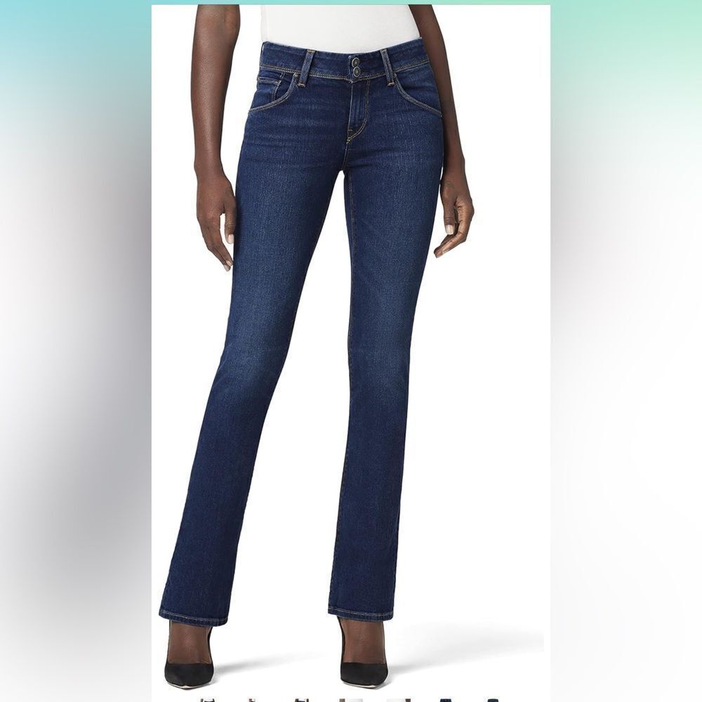 Hudson Womens Beth Mid Rise, Baby Bootcut Jean with Back Flap Pockets